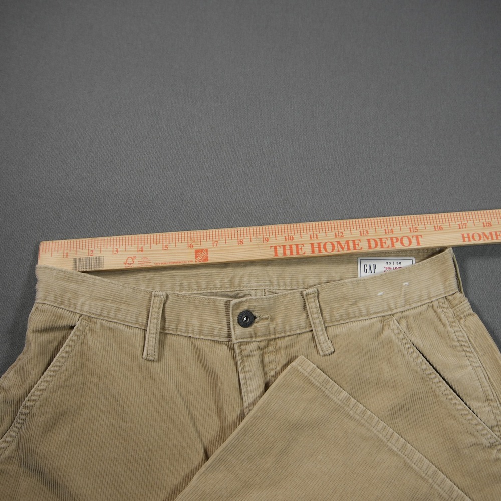Gap 90s Loose Corduroy Carpenter Men Pants 33x30 Retro Cabin Academia Y2K - Picture 4 of 15